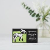 ビジネスカードビクトリアンウッドカット羊 名刺 (スタンド正面)