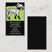 ビジネスカードビクトリアンウッドカット羊 名刺 (正面/裏面)