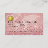 ビジネスカードピンクカスタム色Vip 名刺 (裏面)