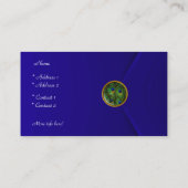 ビジネスカードピーコックアイジュエル深いブルーベルベット 名刺 (裏面)