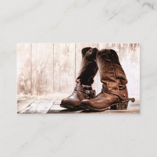 ビジネスカードブーツカントリー素朴ウェスタン衣服Ba 名刺 (裏面)