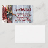 ビジネスカードホワイトウォッシュウッドバーンドアカントリーRu 名刺 (正面/裏面)