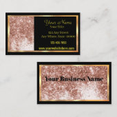 ビジネスカードマウブブラック金ゴールドスパークル コーリングカード (正面/裏面)