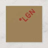 ビジネスカードミニマルカスタムリストテンプレートクラフト スクエア名刺 (裏面)