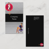 ビジネスカードミュージックガールズシルバーブラック2 名刺 (正面/裏面)