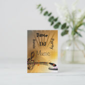 ビジネスカードミュージックDJダンスパーティーバンド 名刺 (スタンド正面)