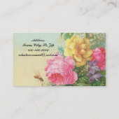 ビジネスカードヴィンテージの花柄 名刺 (裏面)