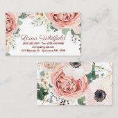 ビジネスカード幾何学園バラアネモン素朴 名刺 (正面/裏面)