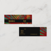 ビジネスカード熱帯赤シダ皮 スキニー名刺 (正面/裏面)