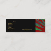 ビジネスカード熱帯赤シダ皮 スキニー名刺 (裏面)