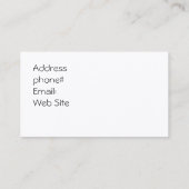 ビジネスカード白および緑のチューリップ 名刺 (裏面)