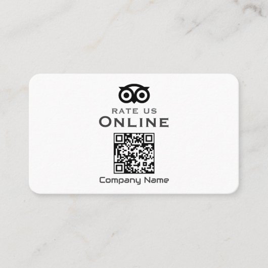 ビジネスカード ビジネス レビュー QR 表示 (正面)
