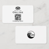 ビジネスカード ビジネス レビュー QR 表示 (正面/裏面)