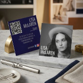 ビジネスカード - プロフェッショナルな写真とQRコード