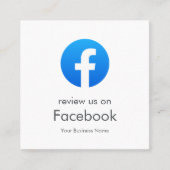 ビジネスカード | Facebook QRコードレビュー依頼 (正面)