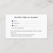 ビジネスカード KRVAA 4 (裏面)