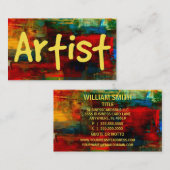 ビジネスカー絵を描ドのアーティスト 名刺 (正面/裏面)