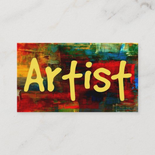 ビジネスカー絵を描ドのアーティスト 名刺 (正面)