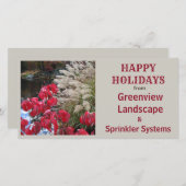 ビジネスガーデンランドスケープドッグウッドホリデーカード シーズンカード (正面/裏面)