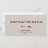 ビジネスガーデンランドスケープドッグウッドホリデーカード シーズンカード (裏面)