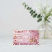 ビジネスガーリートレンディーグリッターエレガントクラウン 名刺 (スタンド正面)