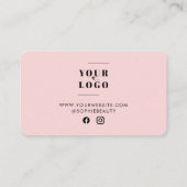 ビジネスガーリーロゴピンクエレガントロイヤリティカード ロイヤリティカード (裏面)