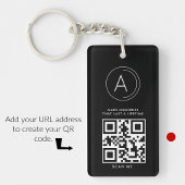 ビジネスキーホルダーすべてのブラックロゴをミニマル化 キーホルダー