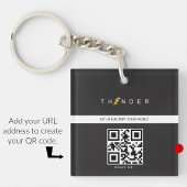 ビジネスキーホルダーのミニマルなクリーンシンプルロゴ キーホルダー