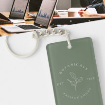 ビジネスキーホルダーのミニマルなクリーンシンプル