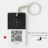 ビジネスキーホルダーのミニマルなクリーン白黒 キーホルダー