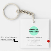 ビジネスキーホルダーミニマリストすべて白シンプル色 キーホルダー