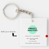 ビジネスキーホルダーミニマリストすべて白シンプル色 キーホルダー