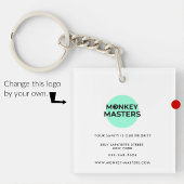 ビジネスキーホルダーミニマリストすべて白シンプル色 キーホルダー