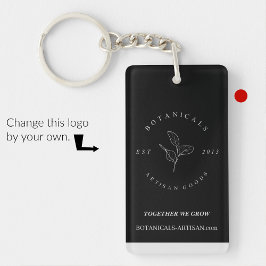 ビジネスキーホルダーミニマリストのクリーンシンプルブラック キーホルダー