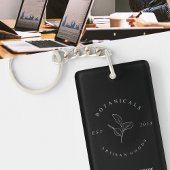 ビジネスキーホルダーミニマリストのクリーンシンプルブラック キーホルダー