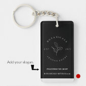 ビジネスキーホルダーミニマリストのクリーンシンプルブラック キーホルダー