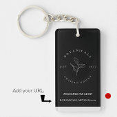 ビジネスキーホルダーミニマリストのクリーンシンプルブラック キーホルダー