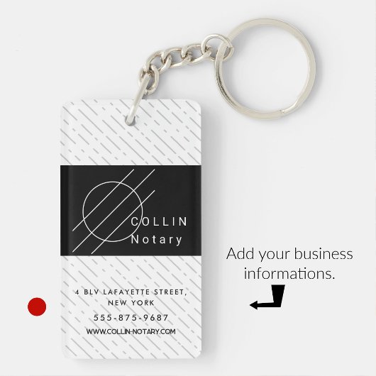 ビジネスキーホルダーミニマリスト白黒 キーホルダー