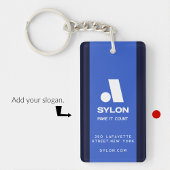 ビジネスキーホルダーミニマルなクリーンシンプルブルー キーホルダー
