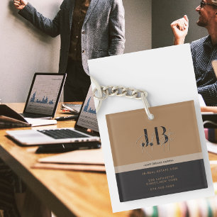 ビジネスキーホルダーミニマルなクリーンシンプルベージュ キーホルダー