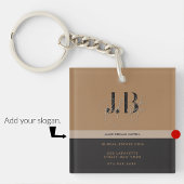 ビジネスキーホルダーミニマルなクリーンシンプルベージュ キーホルダー