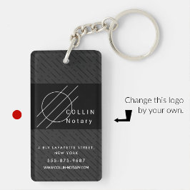 ビジネスキーホルダーミニマルストライプリストブラック キーホルダー