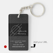 ビジネスキーホルダーミニマルストライプリストブラック キーホルダー