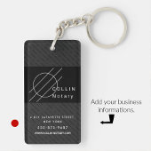 ビジネスキーホルダーミニマルストライプリストブラック キーホルダー