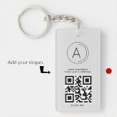 ビジネスキーホルダーミニマル白黒ロゴ キーホルダー