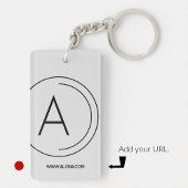 ビジネスキーホルダーミニマル白黒ロゴ キーホルダー