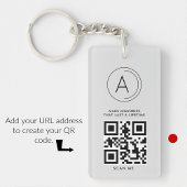 ビジネスキーホルダーミニマル白黒ロゴ キーホルダー