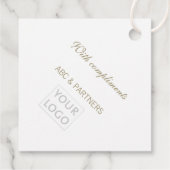 ビジネスギフトエレガントメッセージカードを補完 フェイバータグ (裏面)