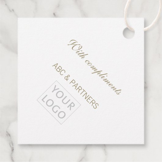 ビジネスギフトエレガントメッセージカードを補完 フェイバータグ (裏面)