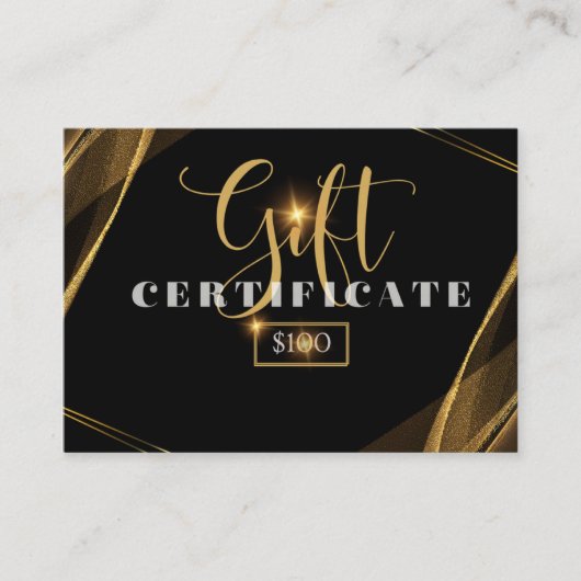 ビジネスギフトカード$100 名刺 (正面)